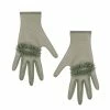 Tender And Dangerous Green Ruffle Gloves