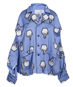 Natasha Zinko Pixel Middle Finger PJ Top