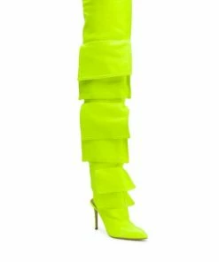 Natasha Zinko Pocketed Neon Long Boots