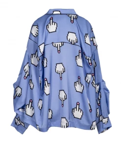 Natasha Zinko Pixel Middle Finger PJ Top