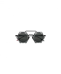 VYSEN Eyewear NIKKY White Frame/Black Lens Sunglasses