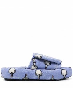 Natasha Zinko DUO Slides/ Flip-flops Natasha Zinko Pixel Middle Finger Slides