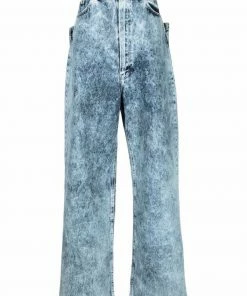 Natasha Zinko Wide Pocket Acid Wash Jeans