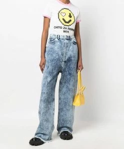 Natasha Zinko Wide Pocket Acid Wash Jeans