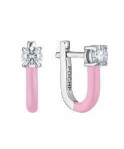 Earrings POCHE Stardust Moissanite Hoop 8 Earrings POCHE Stardust Moissanite Hoop