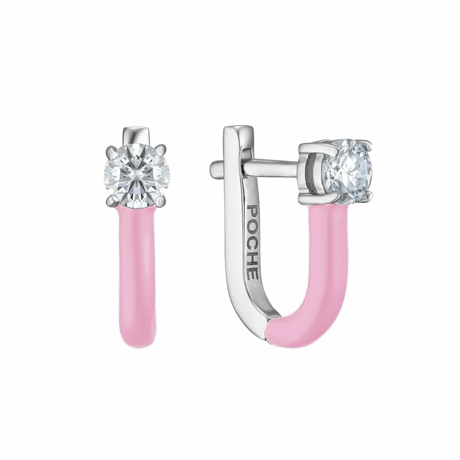 Earrings POCHE Stardust Moissanite Hoop 5 Earrings POCHE Stardust Moissanite Hoop