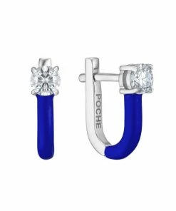 Earrings POCHE Stardust Moissanite Hoop 9 Earrings POCHE Stardust Moissanite Hoop