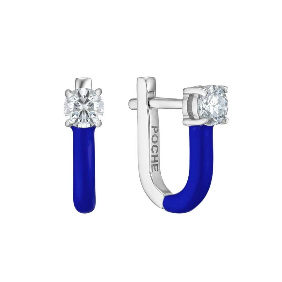 Earrings POCHE Stardust Moissanite Hoop 6 Earrings POCHE Stardust Moissanite Hoop