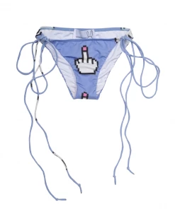 Natasha Zinko Pixel Middle Finger Bikini Beachwear