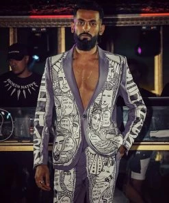 BEILHARZ Purple Rain 2 Piece Suit Blazer