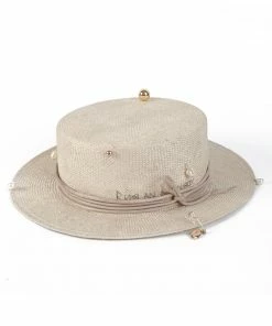 Ruslan Baginskiy Piercing Straw Boater Hat