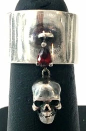Djanelli Jewelry Rings Dzhanelli Jewelry Painite Skull Ring