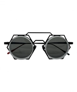VYSEN Eyewear NIKKY White Frame/Black Lens Sunglasses