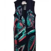 Patricia Field LARA PADILLA Formal Painted Navy Dress Dresses