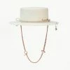 Ruslan Baginskiy Piercing Straw Boater Hat