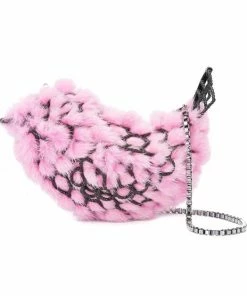 Bags Natasha Zinko Bag Crochet Metal Mink Fur Lined
