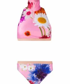 Natasha Zinko Floral Two-piece Bikini Set Beachwear