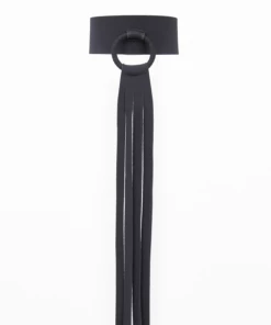 Ruban Noir Fringe Choker