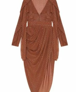 Dresses Yasya Minochkina Brown Chiffon Asymmetrical Dress