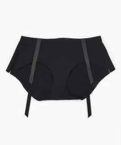 Lingerie Ruban Noir Horizontal Stripe Panties